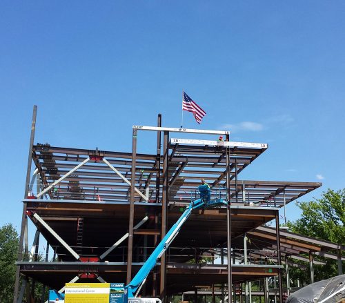 An image of a building being constructed